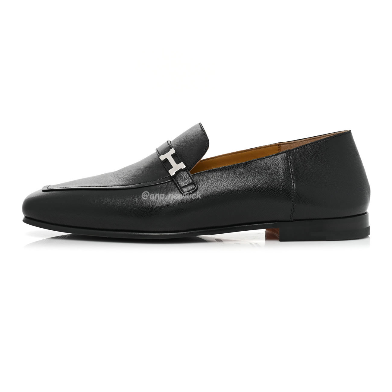 Hermes Goatskin Mens Giovanni Loafer Black (1) - newkick.app